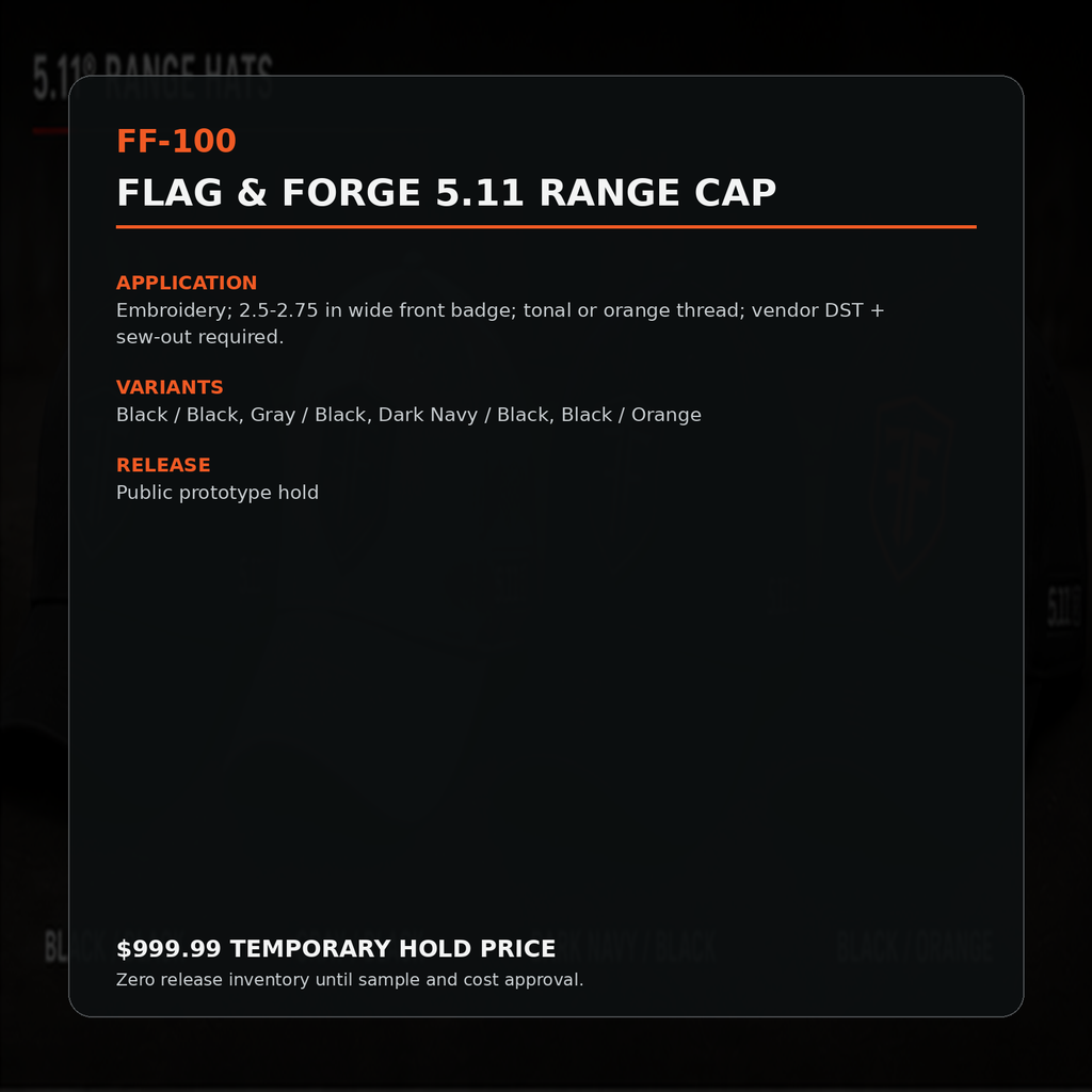 Flag & Forge 5.11 Range Cap product presentation
