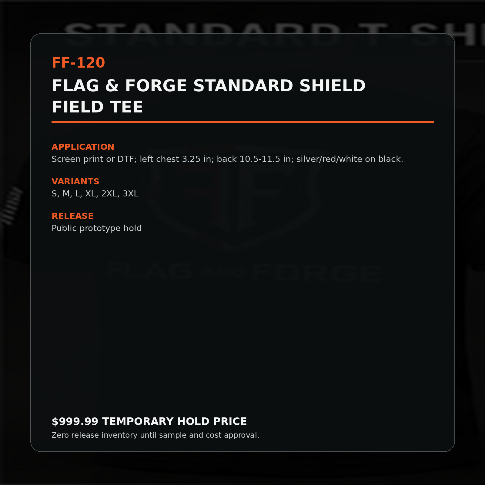 Flag & Forge Standard Shield Field Tee product presentation