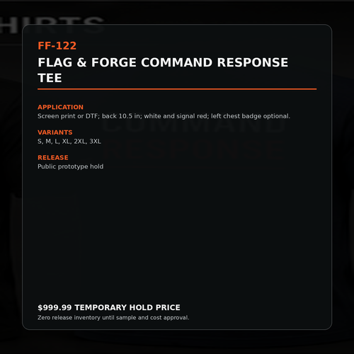 Flag & Forge Command Response Tee product presentation