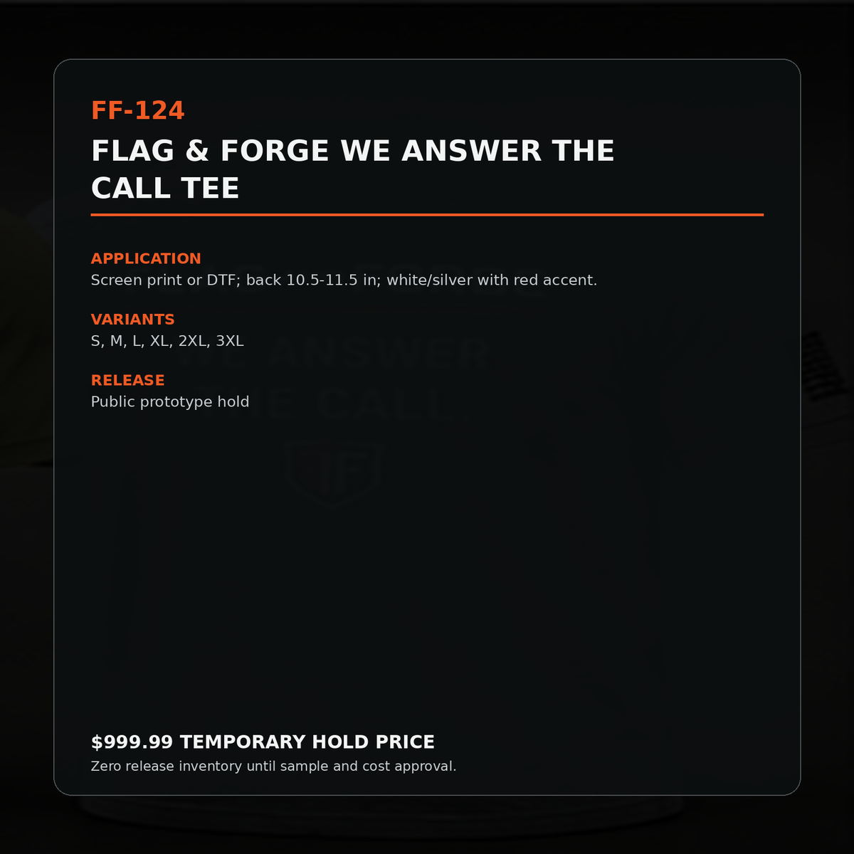Flag & Forge We Answer the Call Tee product presentation