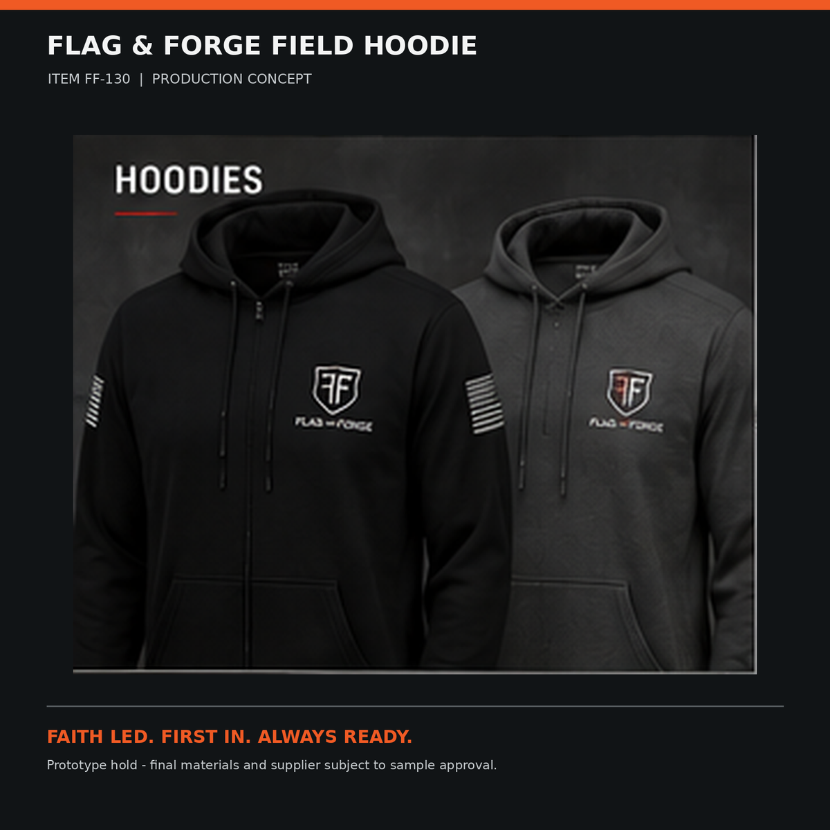 Flag & Forge Field Hoodie product presentation