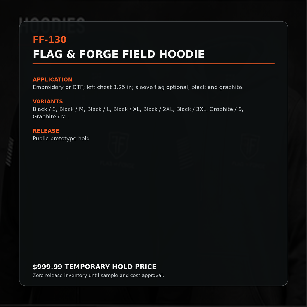 Flag & Forge Field Hoodie product presentation