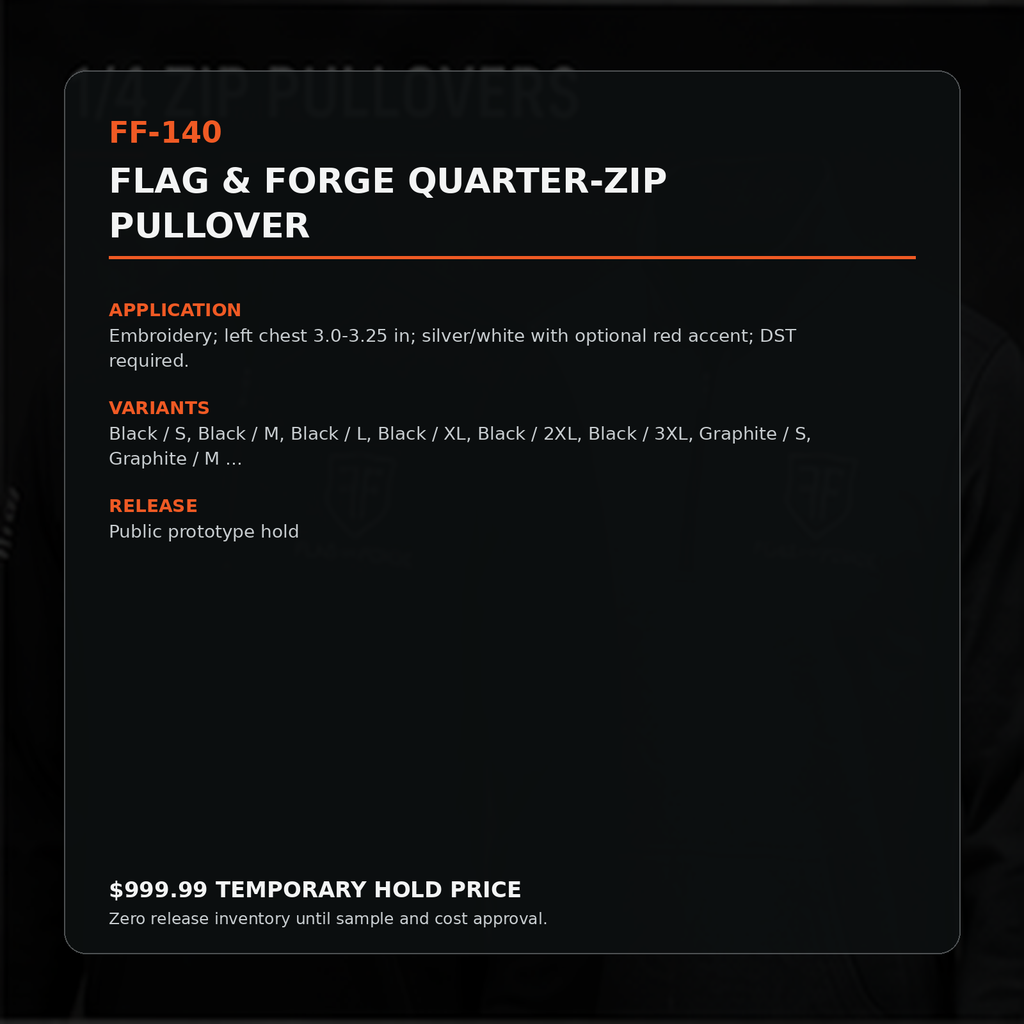 Flag & Forge Quarter-Zip Pullover product presentation