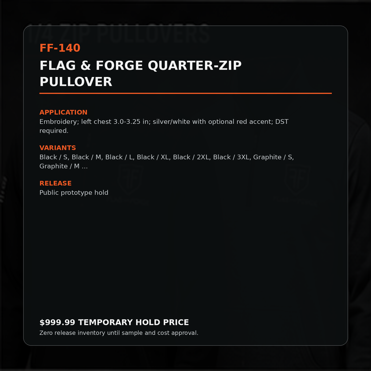 Flag & Forge Quarter-Zip Pullover product presentation