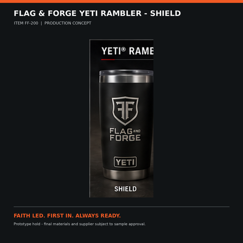 Flag & Forge YETI Rambler - Shield product presentation