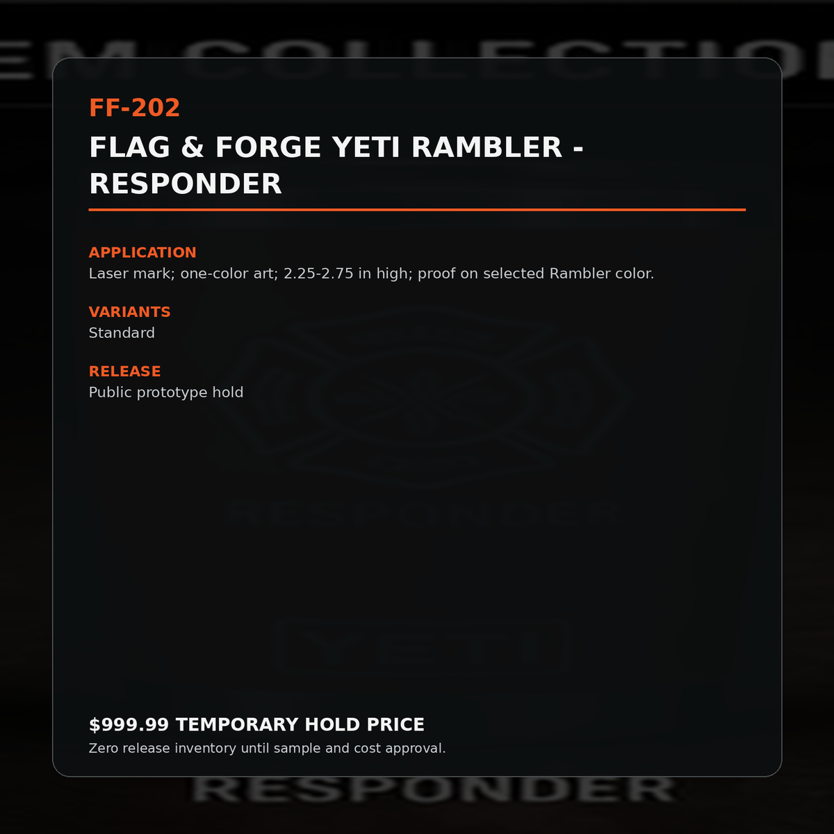 Flag & Forge YETI Rambler - Responder product presentation