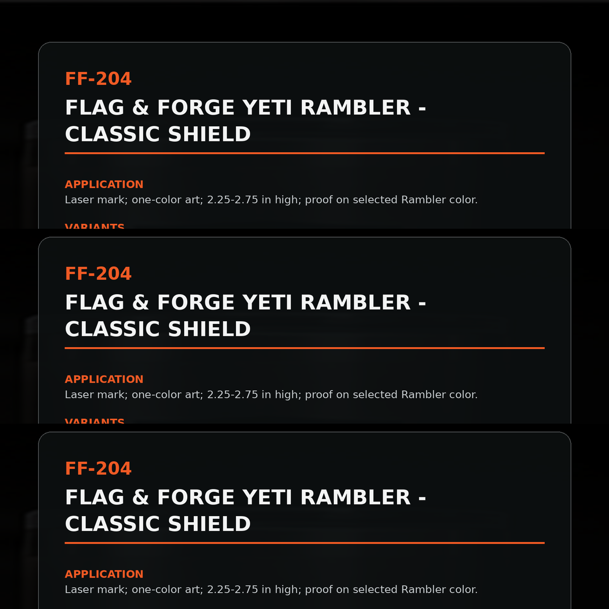 Flag & Forge YETI Rambler - Classic Shield product presentation