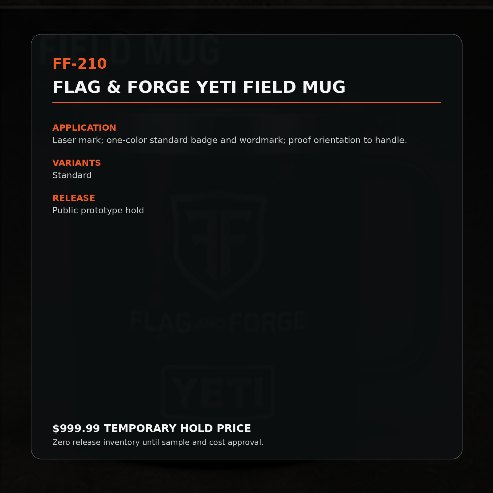 Flag & Forge YETI Field Mug product presentation
