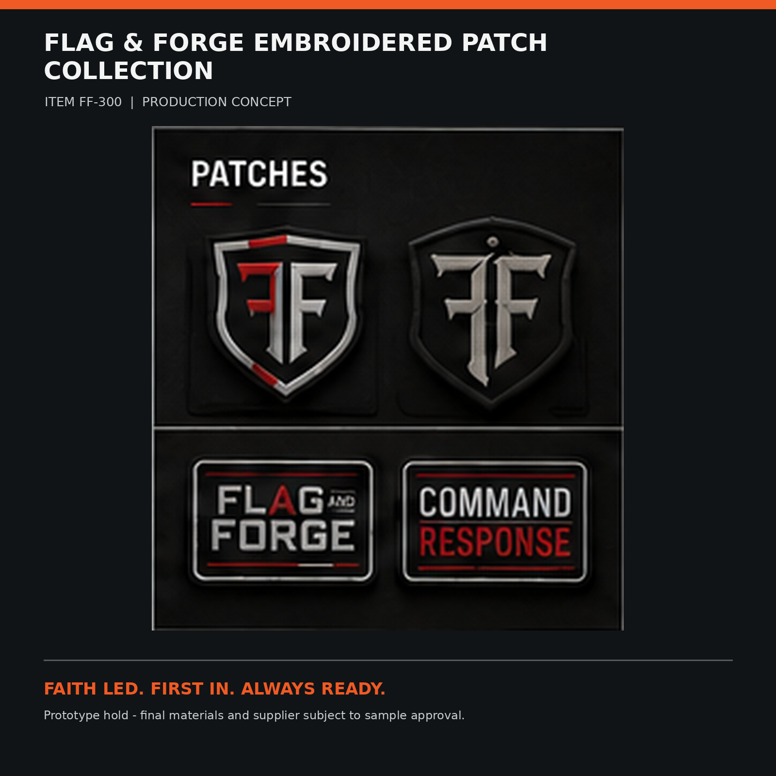 Flag & Forge Embroidered Patch Collection product presentation