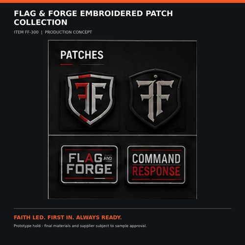 Flag & Forge Embroidered Patch Collection product presentation
