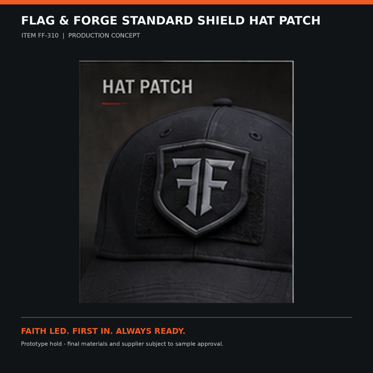 Flag & Forge Standard Shield Hat Patch product presentation