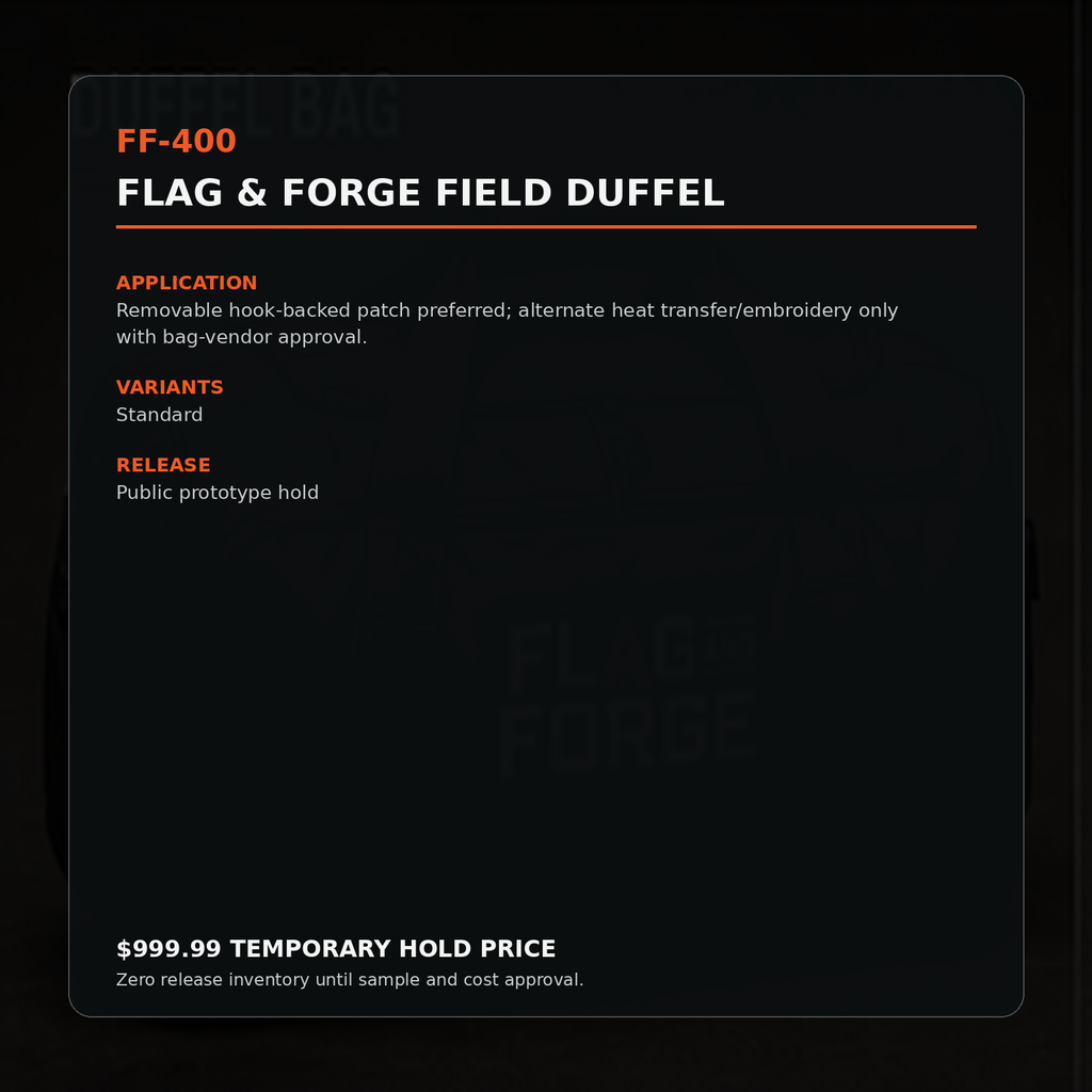 Flag & Forge Field Duffel product presentation