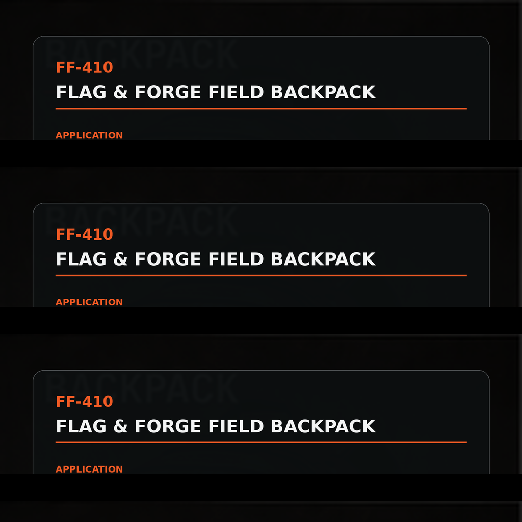 Flag & Forge Field Backpack product presentation