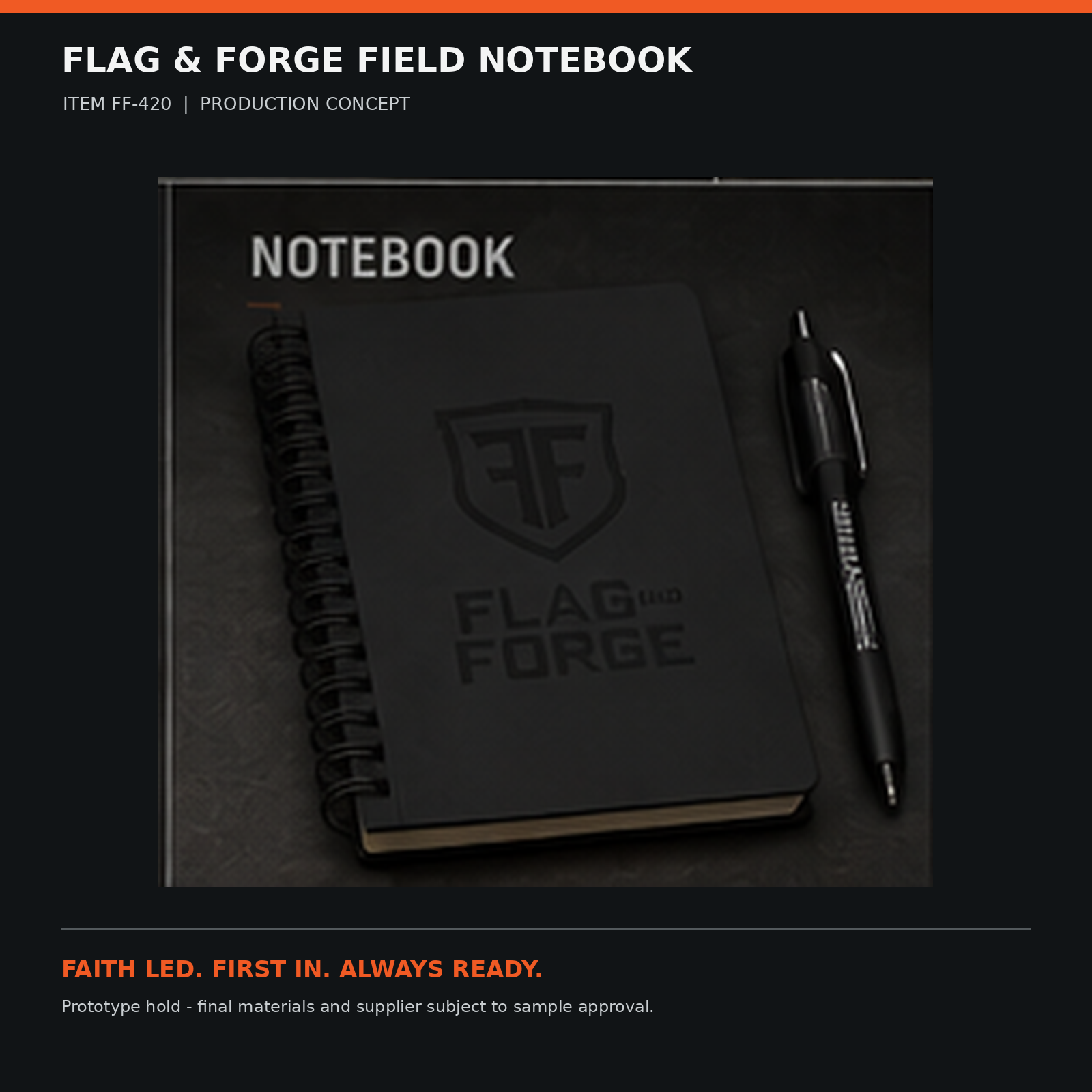 Flag & Forge Field Notebook product presentation